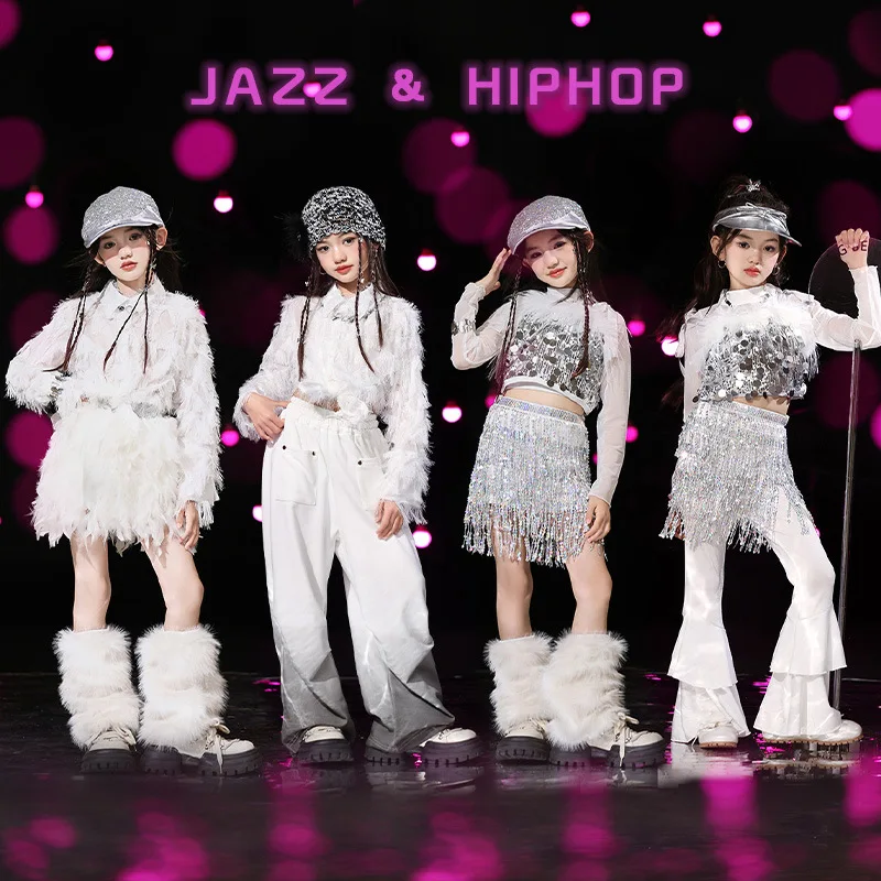 Хип-хоп для девочек K-pop сценические костюмы детские уличные танцевальные