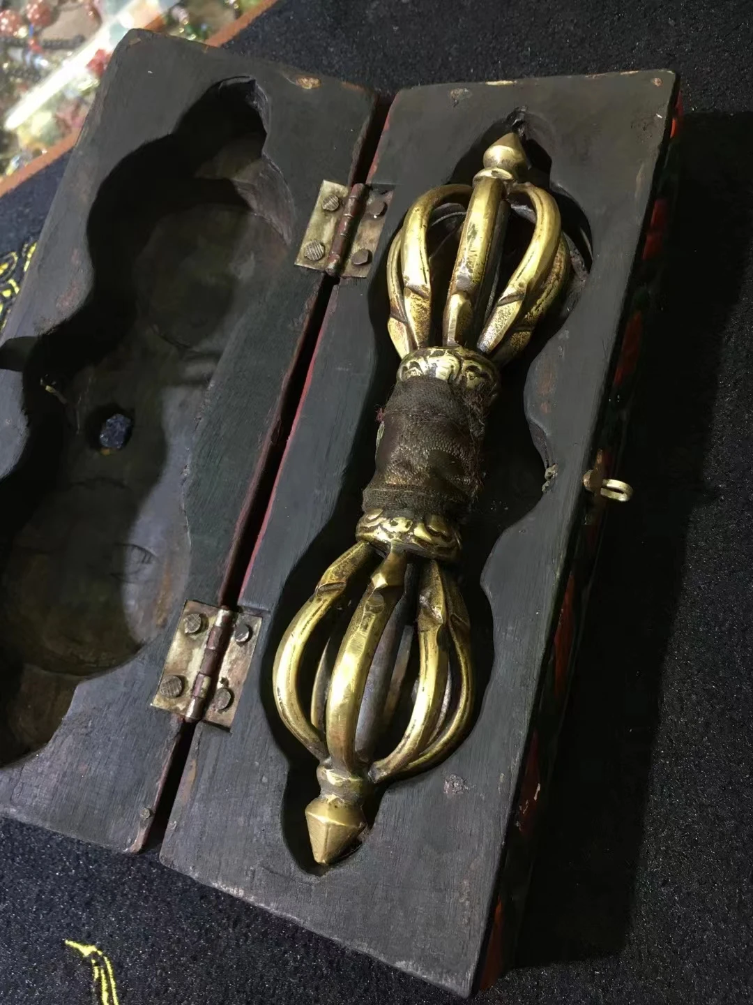 1Pcs/Lot Tibetan Buddhist supplies copper rituals Vajra with original wooden special boxes antique and old items collections