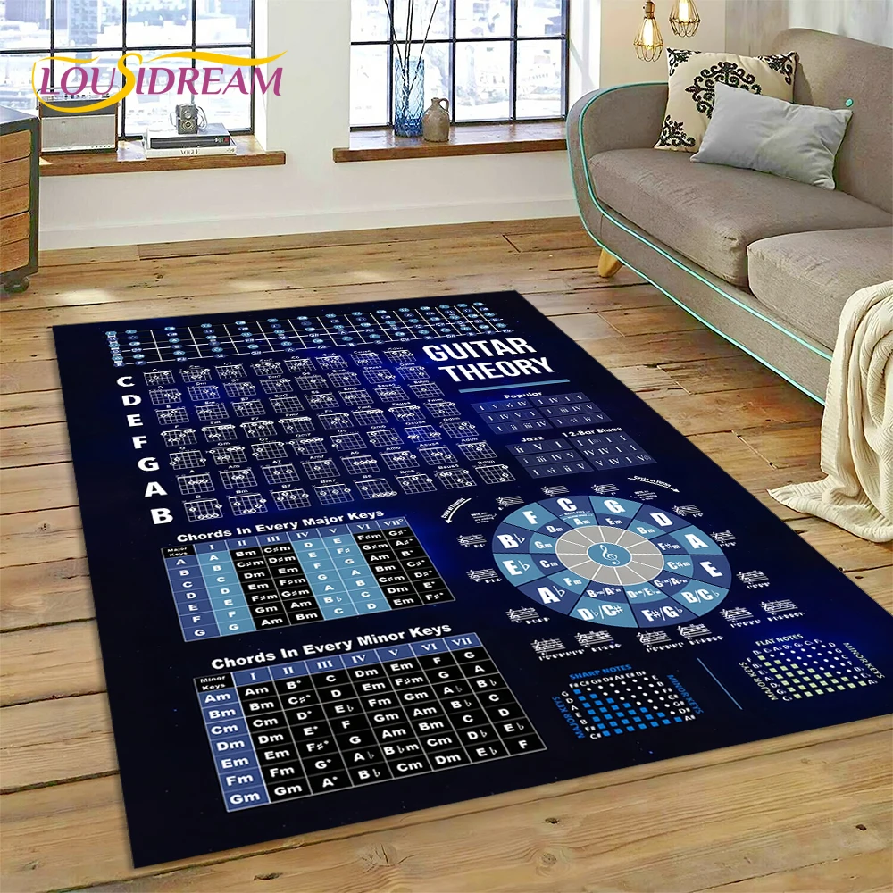 

Декоративный ковёр LOUSIDREAM 3D Аккорды для гитары