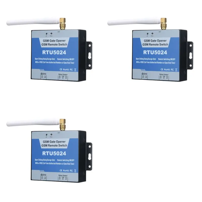 Фото 【ПРАКТИЧЕСКАЯ СКИДКА К ПОДВЕЛИГОДНЕМУ ПРАКТИЧЕСКОМУ СБОРОНУ】3X RTU5024 GSM-реле для открывания ворот/дверей, дистанционное управление с мобильного телефона, 850/900/1800/1900 МГц №1