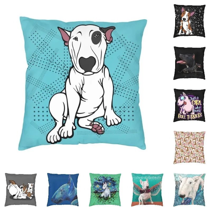 

Suitable for car sofa pillowcase british bull terrier cushion cover kawaii cute dog pillowcase