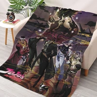 jojos bizarre adventure anime cartoon blanket 3d print throw blanket sherpa blanket bedding soft blankets
