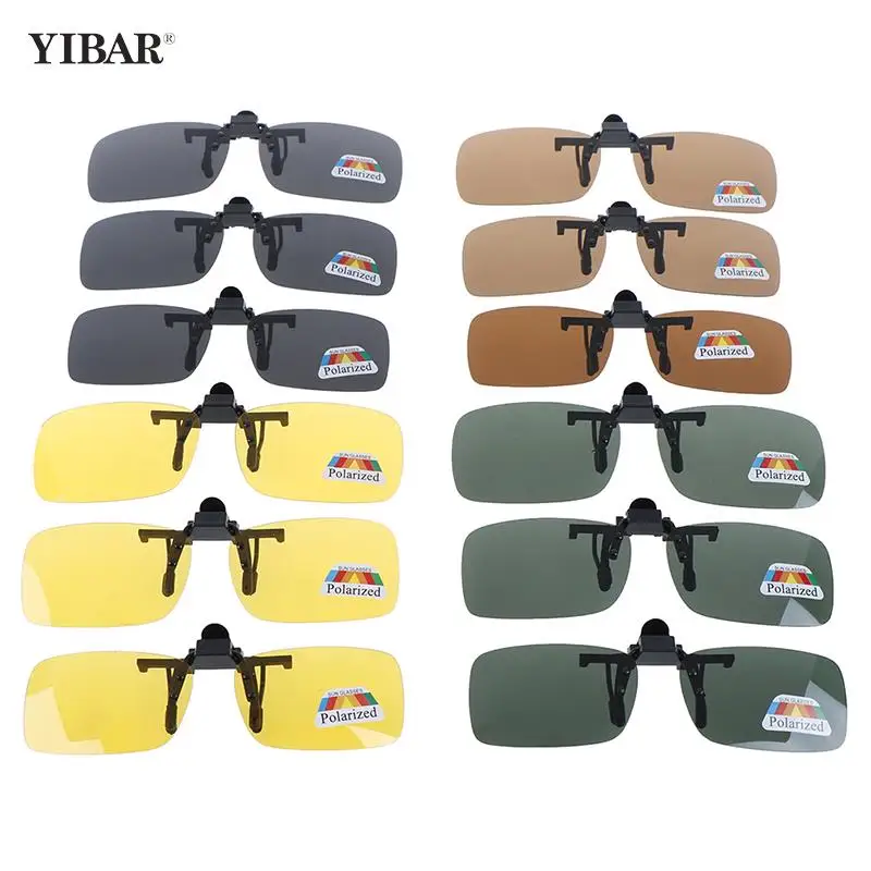 

Unisex High Quality Clip-on Polarized Day Night Vision Flip-up Lens Driving Glasses UV400 Riding Sunglasses For Outside 1pc