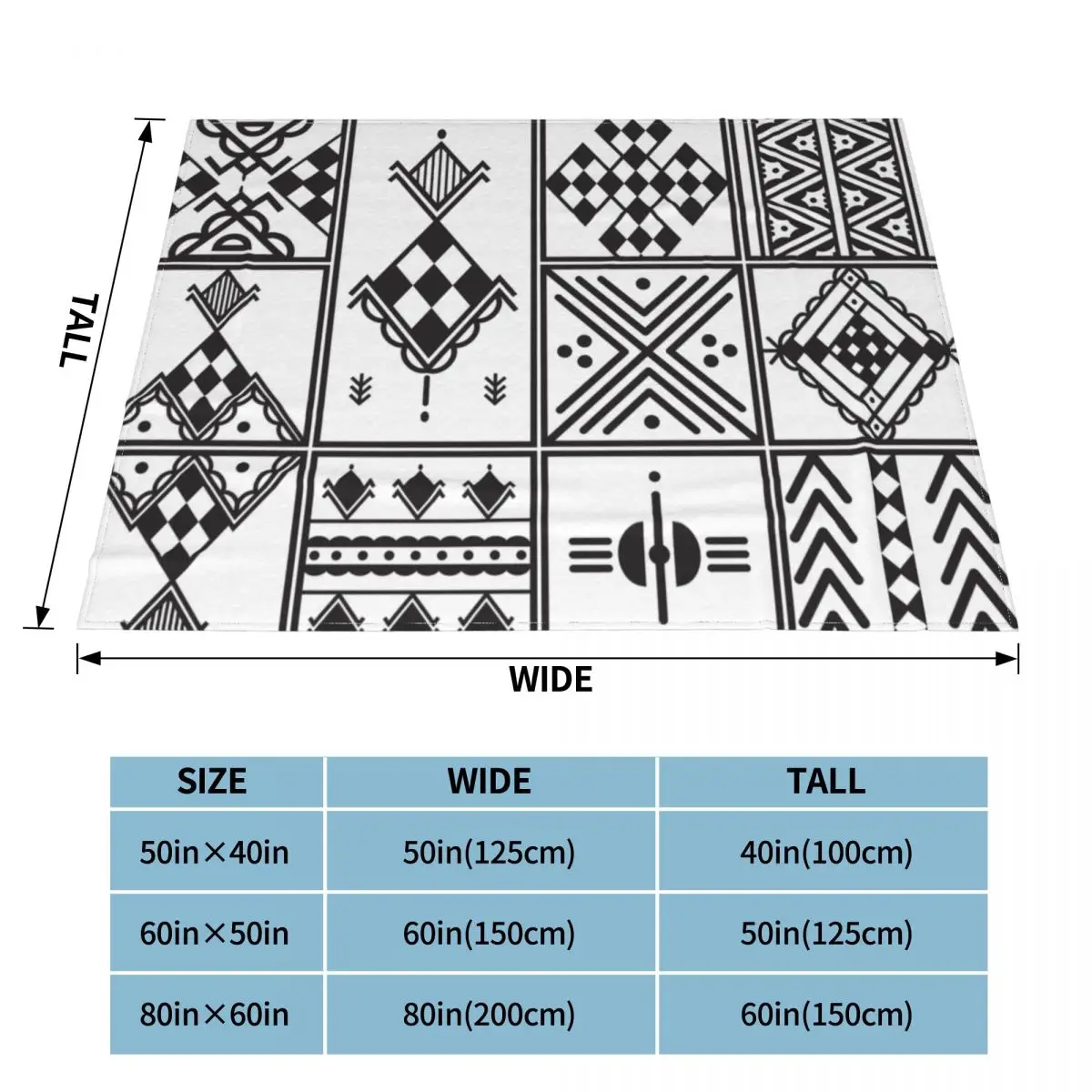 Одеяло с графическим рисунком Kabyle мягкое флисовое теплое фланелевое одеяло в
