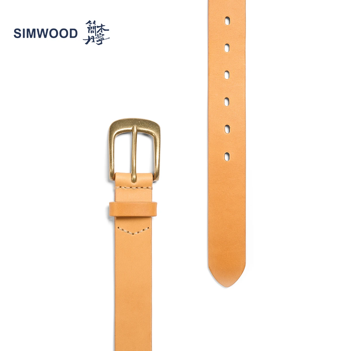 

Мужской ремень из 100% натуральной воловьей кожи SIMWOOD