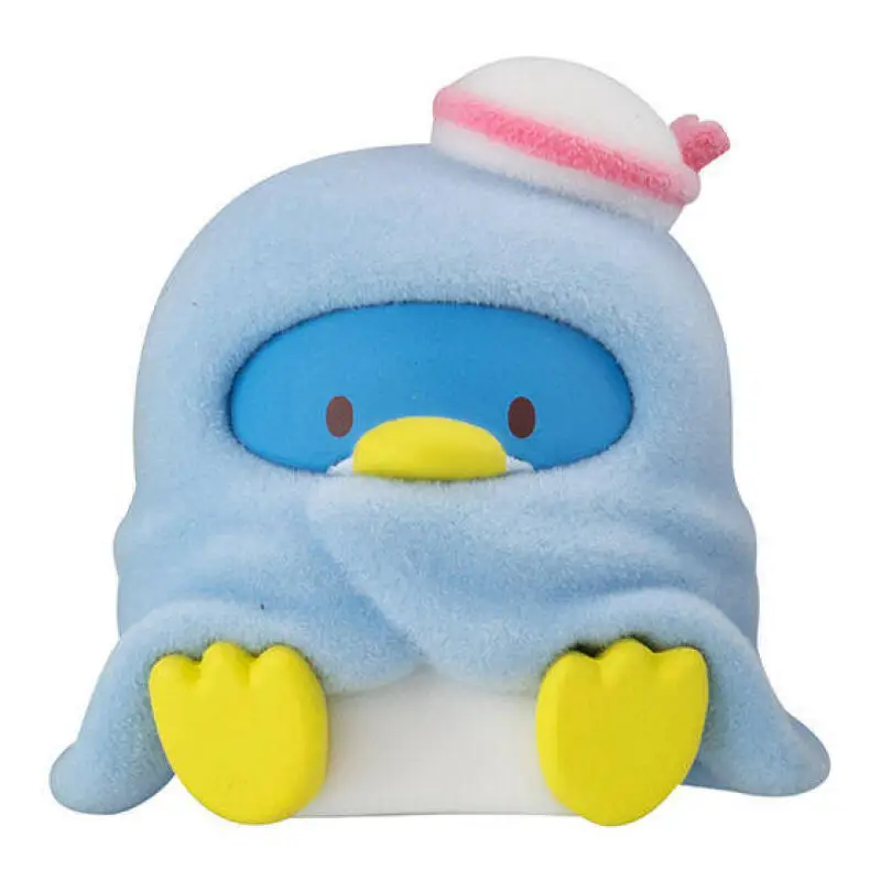 Фото Плюшевые мини-украшения Bandai Gashapon Sanrio: милые флокированные фигурки Гудетама, Бад Бадц-Мару, Такседо Сэм для декора и пледов №5