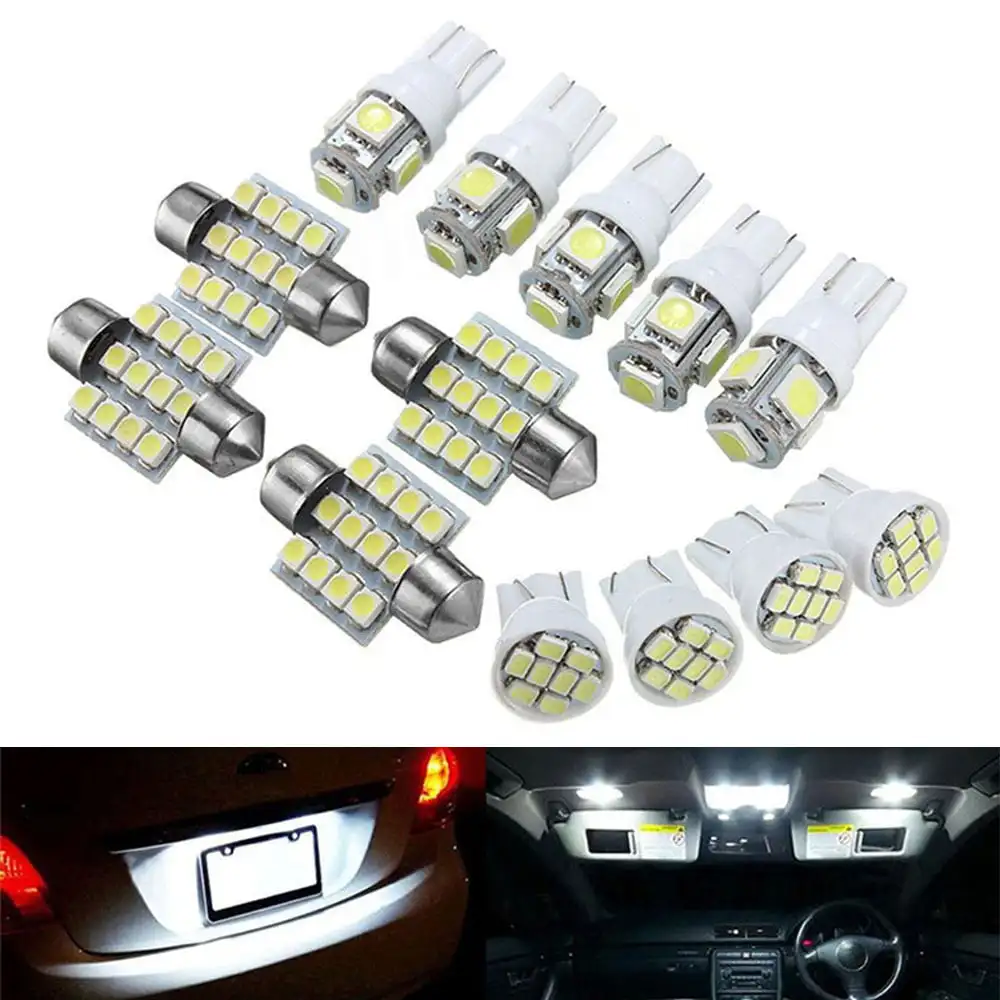 

Willstar 13PCS T10 31mm Car LED Lights Bulb Kit 5050 3528 1206 for Car Interior Dome License Plate Lamps Tail Light