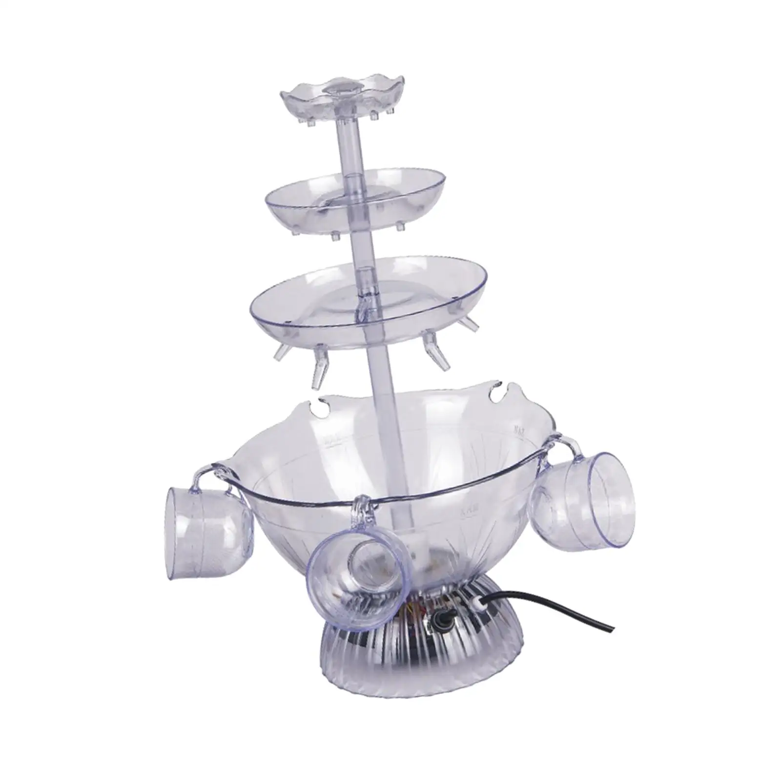 

Multifunction 3 Layer Party Fountain Tabletop Decor EU Plug for BBQ Buffet