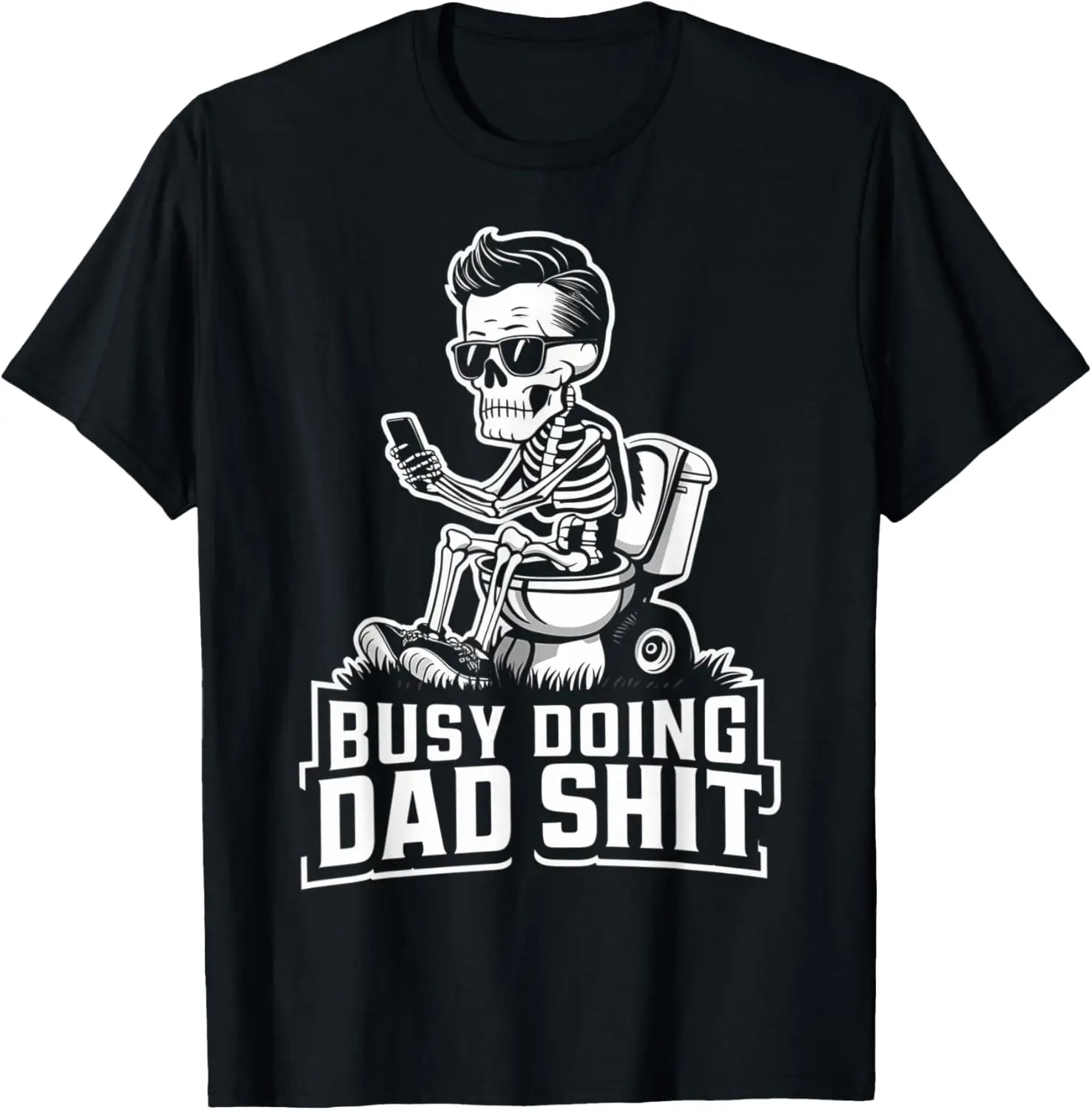 Busy Doing Dad Git подарок на день отца футболка с газонокосилкой