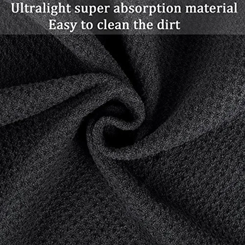 Черное спортивное полотенце из микрофибры 2 шт. тройное для гольфа от пота с