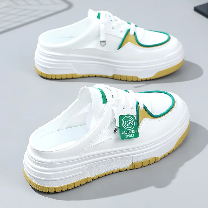 

2023полутортач, повседневная обувь, дышащая сетчатая обувь на платформе, обувь для студентов