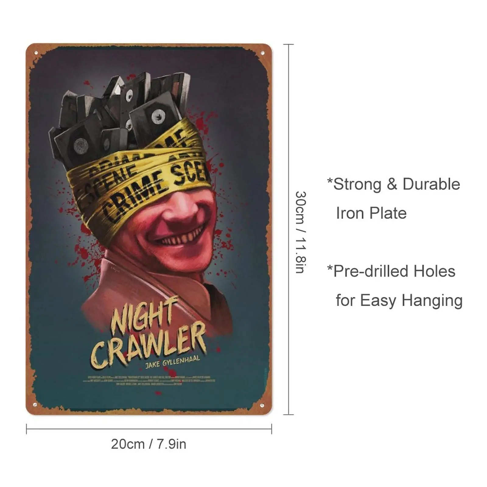 Настенный постер Nightcrawler в винтажном стиле 8x12 дюймов