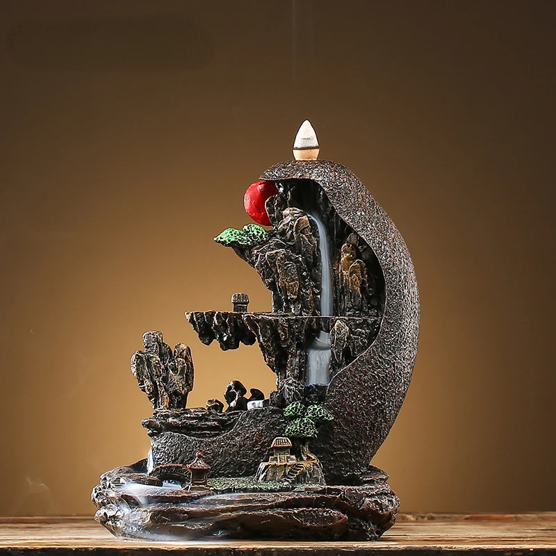 

Small Incense Burner Mountain Ceramic Incense Burner Aromatherapy Humidifier Budas Decorativos Quemador De Incienso Home Decor