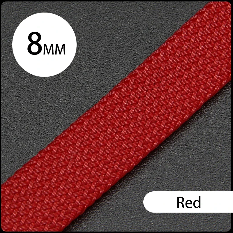 

1-50 м ПЭТ расширяемый плетеный рукав 8 мм изоляционный нейлоновый защитный чехол для кабеля высокой плотности DIY