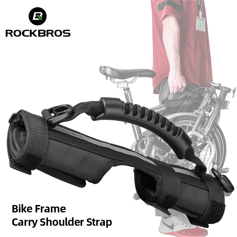 

ROCKBROS Nylon Bike Strap Foldable Cycling Carrying Shoulder Belt Ultralight Frame Handle Grip Hand Carrier Bicycle Accessories