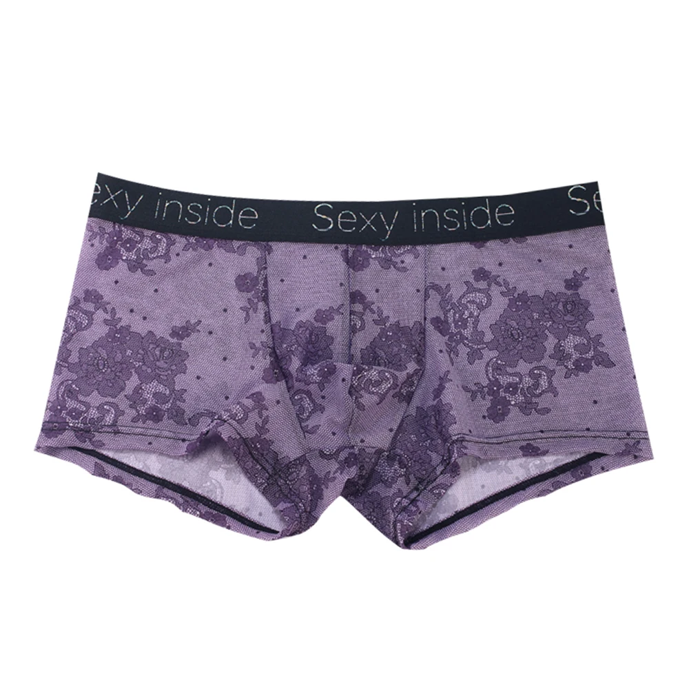 

Briefs Underwear Sexy Shorts Vintage Bikini Regular See Through Boxer Breathable Bulge Pouch Ice Silk Men Mesh