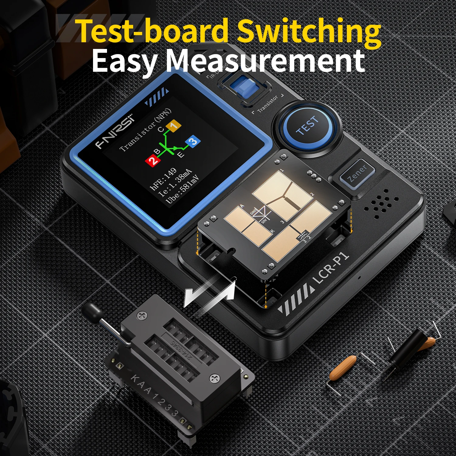 Измеритель сопротивления FIRSI LCR-P1 Wielofunkcyjny tester kondensatorów rezystancji tranzystorowej LCR ESR Tester Dioda