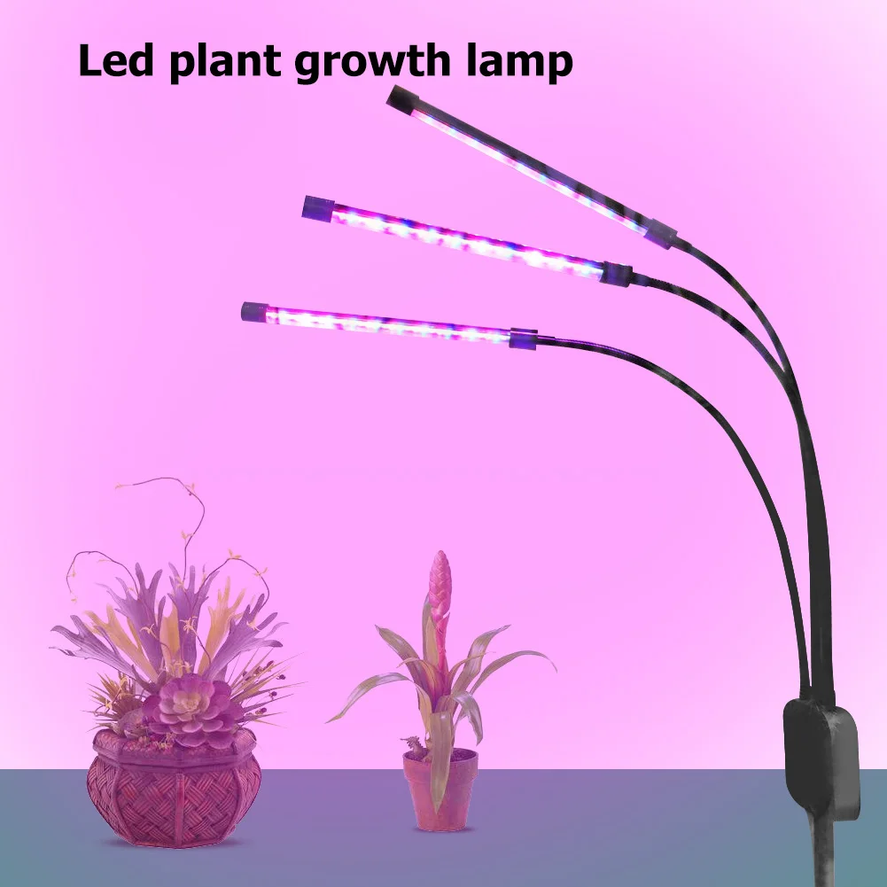 

Greenhouse Indoor Plant Growing Lamp 60W 3 Tube Full Spectrum USB LED Grow Light Plant Growth Lights Lamp Bulb
