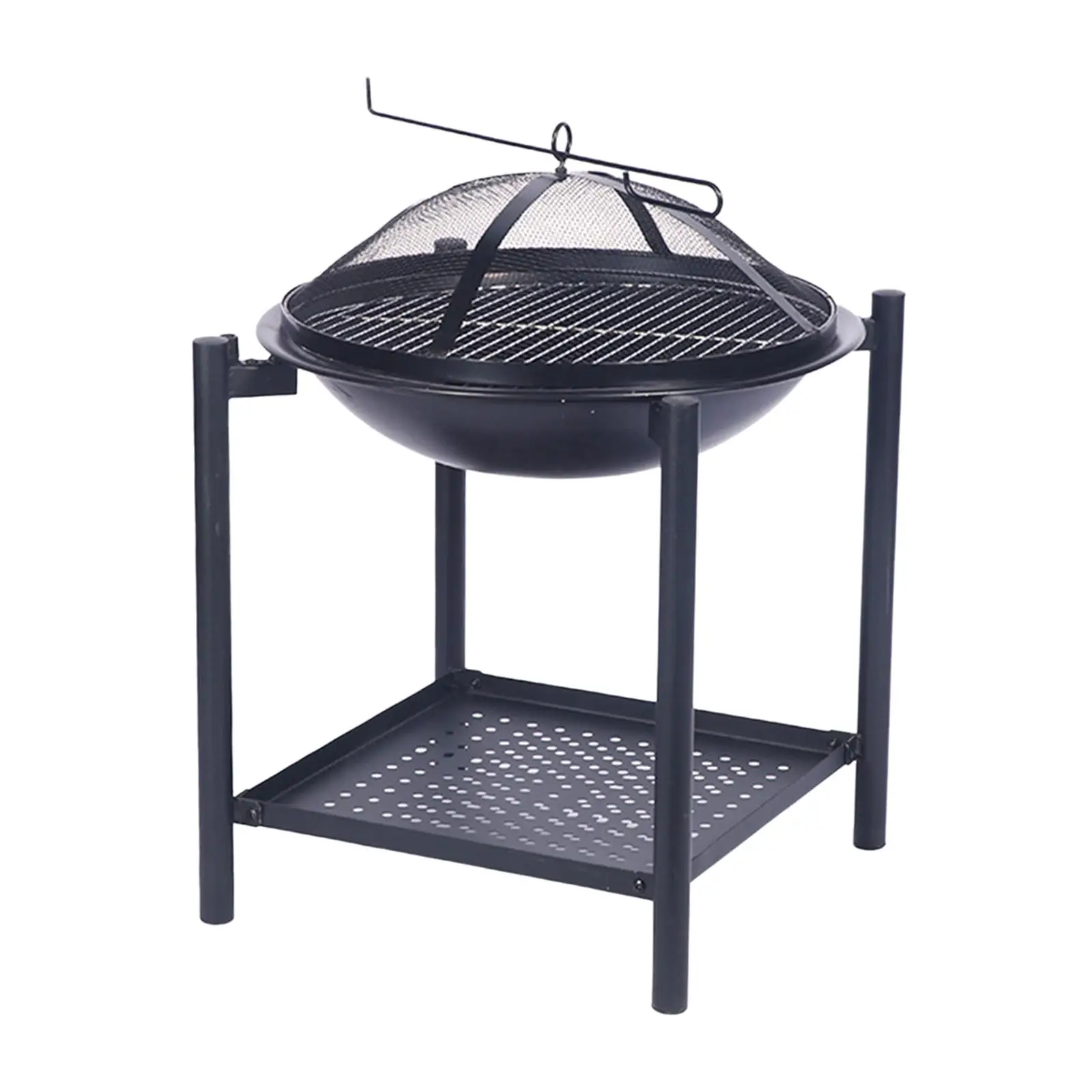 

Fire Pit with Cover with Brazier Fireplace for Barbecue Patio Outdoor