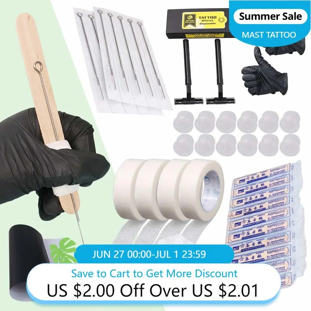 

Beginner Hand Poke and Stick Tattoo Kit - Clean & Safe Stick & Poke Tattoos