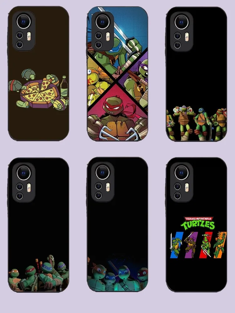 T-Teenage Mutant N-Ninja-Turtles Phone Case For Xiaomi 11 Redmi Note 5G 8T 9A 9 10T Note8Pro Note9 12SUltra Black