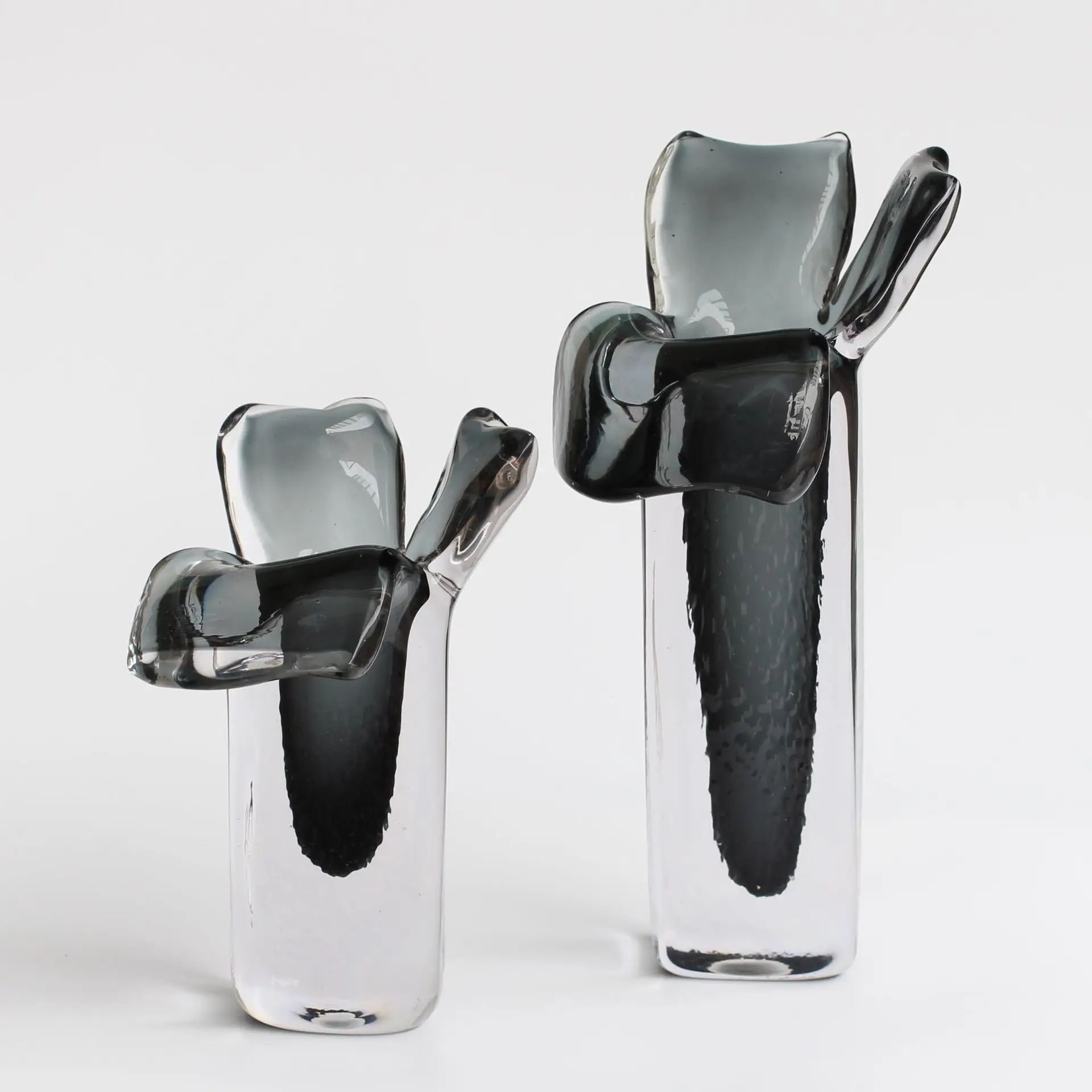 Современная искусственная Роскошная стильная Тяжелая ваза из дутого стекла для