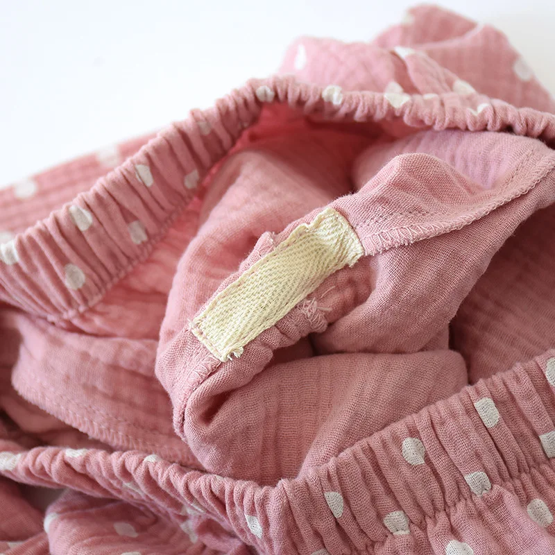 Sleepwear 100% Gauze Cotton Pajamas for Women Long Pants  Pyjamas Set 2Pcs Spring Loungewear Fashion Home Clothing Homewear