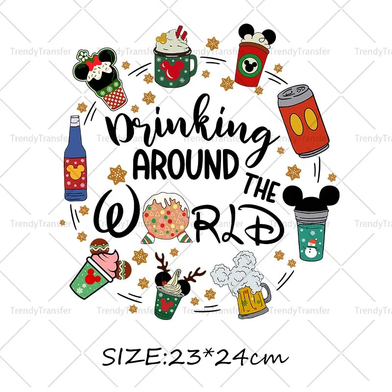 Рождественские термонаклейки для одежды с принтом