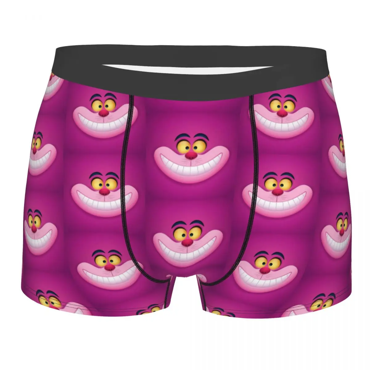 Индивидуальные боксеры с улыбающимся Чеширским котом шорты для мужчин нижнее