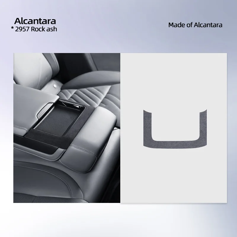 

Наклейка на задний подлокотник для ZEEKR 001, материал алькантары, защитная наклейка, аксессуары для интерьера автомобиля