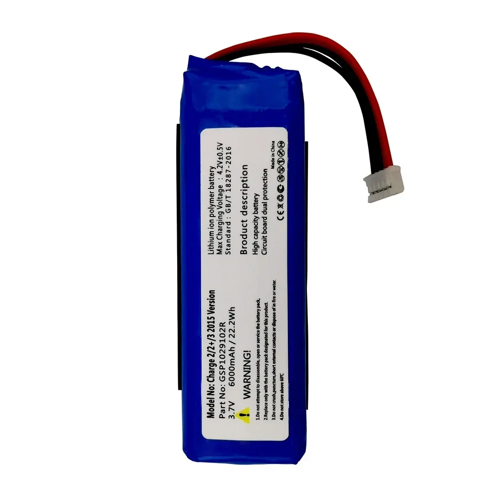 Оригинальный новый Аккумулятор 6000 мАч GSP1029102R для JBL Charge 2 Plus + charge 3 версии 2015 года