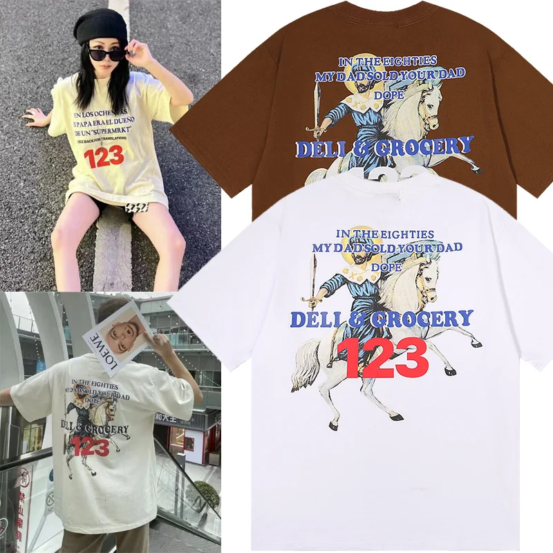 

RRR123 Short Sleeve Printed Large Men's And Women's Loose t-Shirt M-XXL