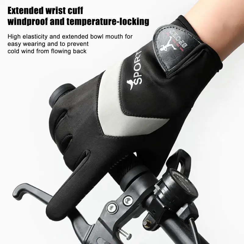 Зимние варежки с сенсорным экраном для телефона 1 пара теплых велосипедных