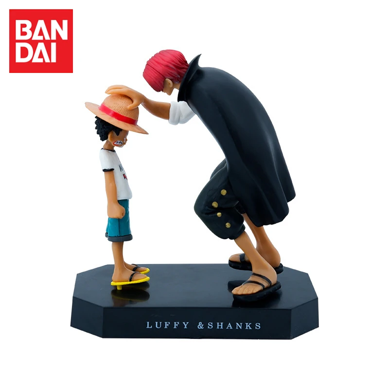 

One Piece Straw Hat Luffy Figures Red Hair Shanks Ornaments Model Scenes Touch Heads Anime Characters Figurines Toys Gifts