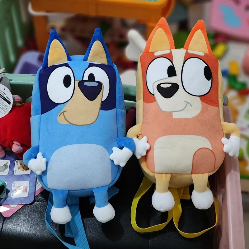 Bluey Family Cartoon Kawaii  Plush Bag Anime Children's Backpack