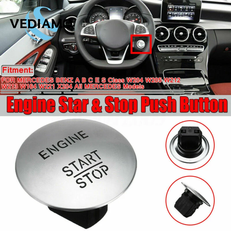 

New Start Button Keyless Engine Start Stop Push Button One-button Start Switch OE2215450714 for Mercedes Benz S/M/GL Class