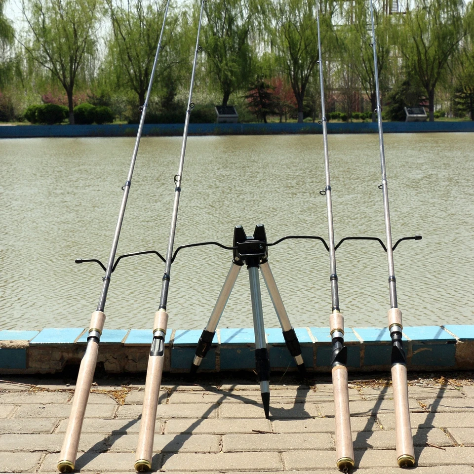 

NEW 1.8M 2.1M 2.4M 2.7M Telescopic Fishing Rod Carbon Fiber Lengthen Wooden Handle Spinning Casting Rod Portable Trout Rod Pesca