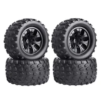 4pcs 130mm 110 monster truck rubber tire tyres 12mm wheel hex for traxxas arrma redcat hsp hpi tamiya kyosho rc car