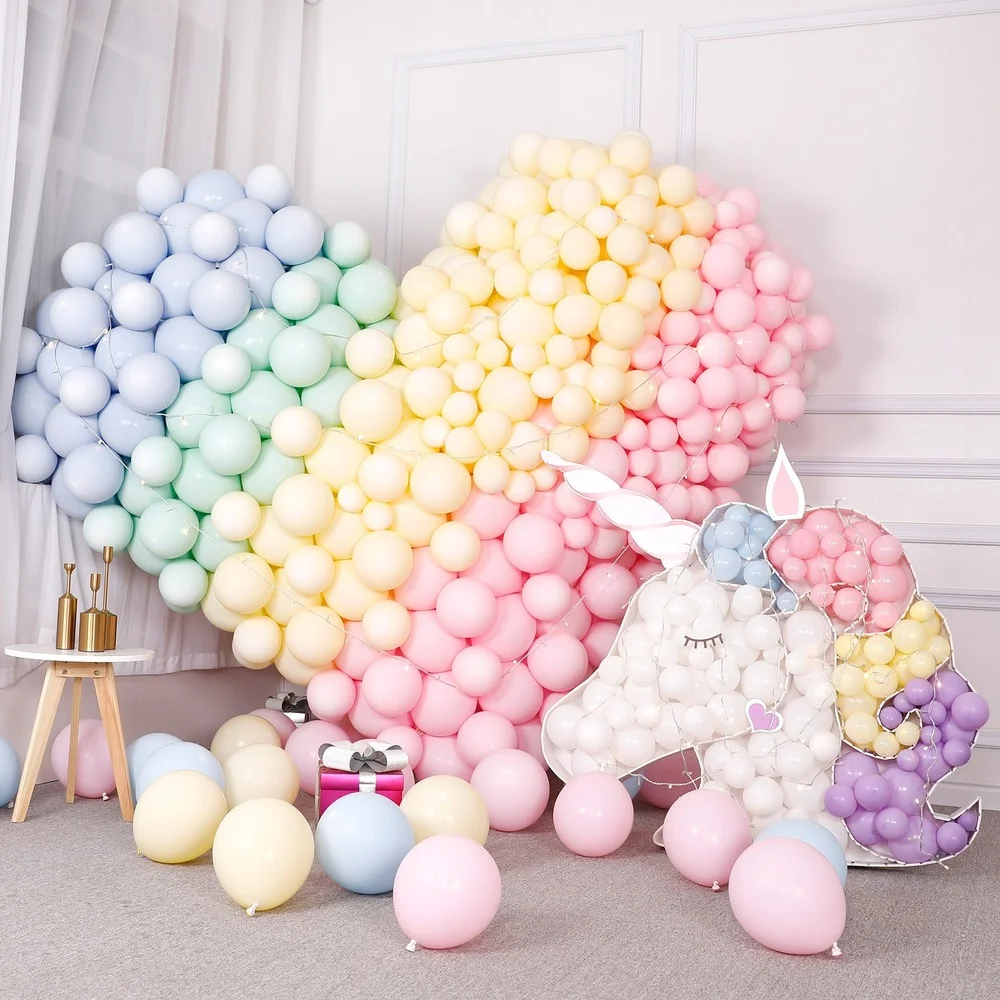 

100pcs Balloon Birthday Party Decoration Color Macron Balloon Mixed Day Arrangement 10 Inch Globos De Baby Shower