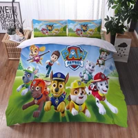 paw patrol luxury bedding sets three piece ryder student cartoon animation chase marshall bedroom duvet cover1 pillowcase2