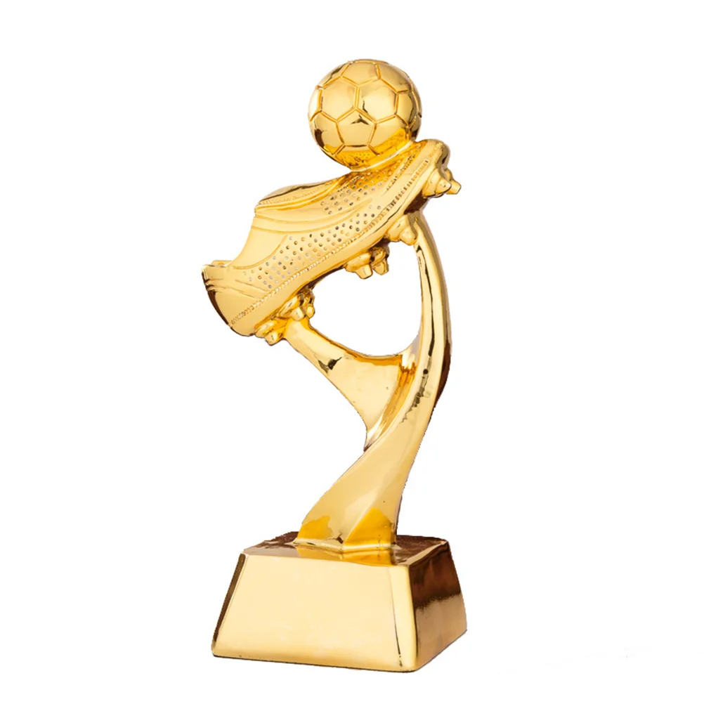 

Мини-трофей с металлическим покрытием, игрушка для футбольного матча с основанием для школьного детского сада (золотистый)