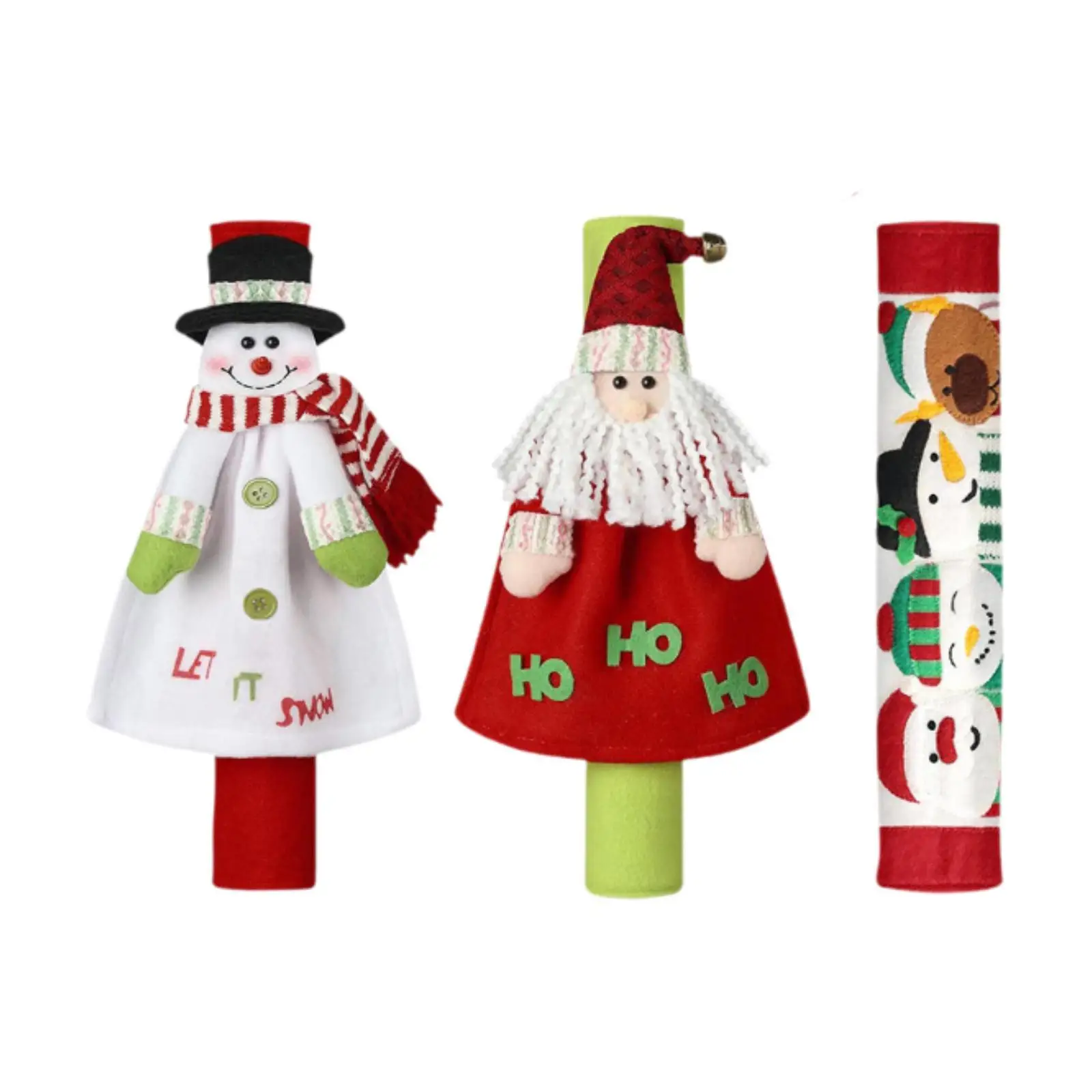 3x рождественские оригинальные чехлы для ручек кухонной техники украшения