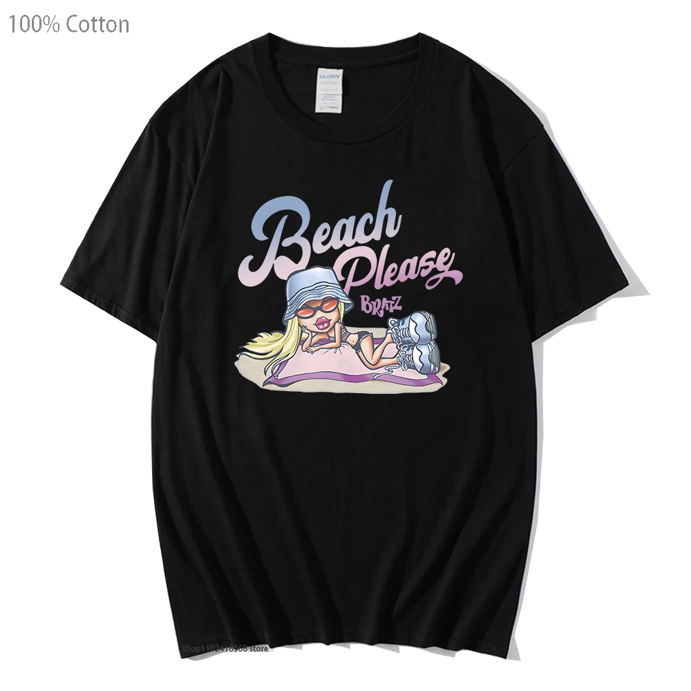 

Bratz T-Shirts Women's Short Sleeve Top 100%cotton Y2k Clothes Funny Fashion Men Clothing Graphic Tees Oversized Summer Tshirt