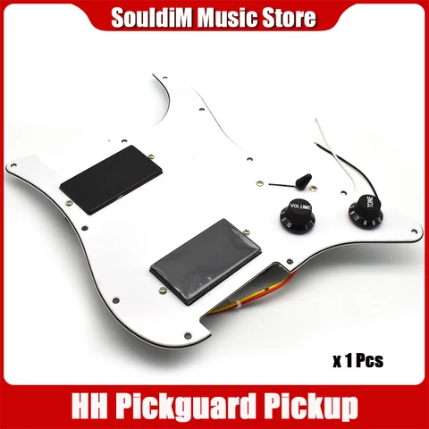 Предварительно проводной пикап Pickguard для гитары HH, пикап с хамбакером, пикап pickguard с 1T1V 3-сторонним управлением для ST электрической гитары
