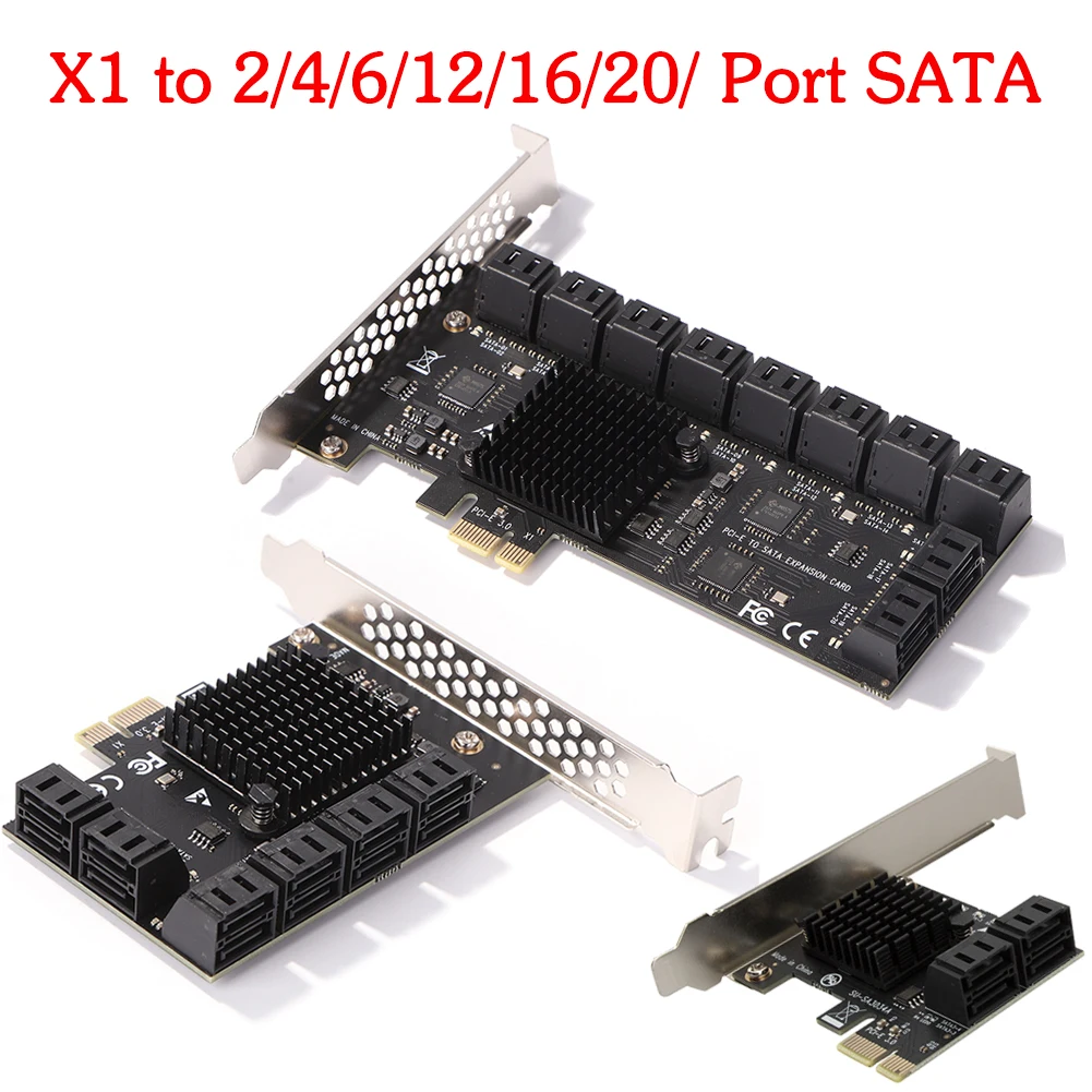 Адаптер SA3112J PCIE, 12-портовый PCI-Express X1 на SATA 3,0, 6 Гбит/с, высокоскоростной расширительный контроллер для компьютерных аксессуаров