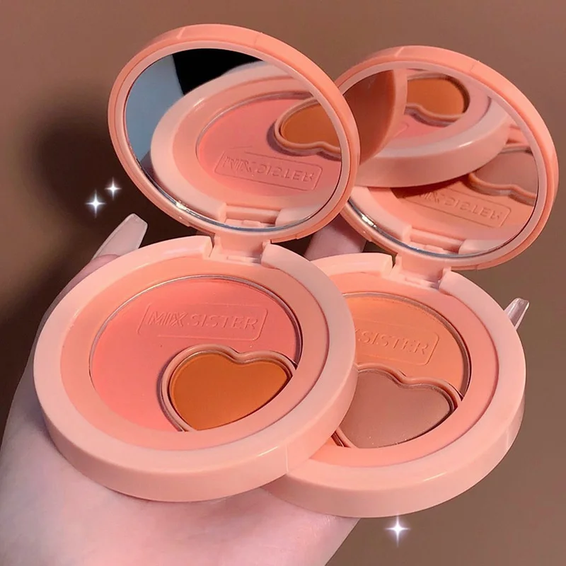 

Makeup Combination Love Double Blush Pure Desire Makeup Natural Nude Korea Make-up Girl Rouge Blush Sense Of Hierarchy