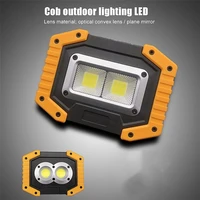 led portable spotlights usb rechargeable cob outdoor searchlight waterproof work light for hunting camping emergency flashlight