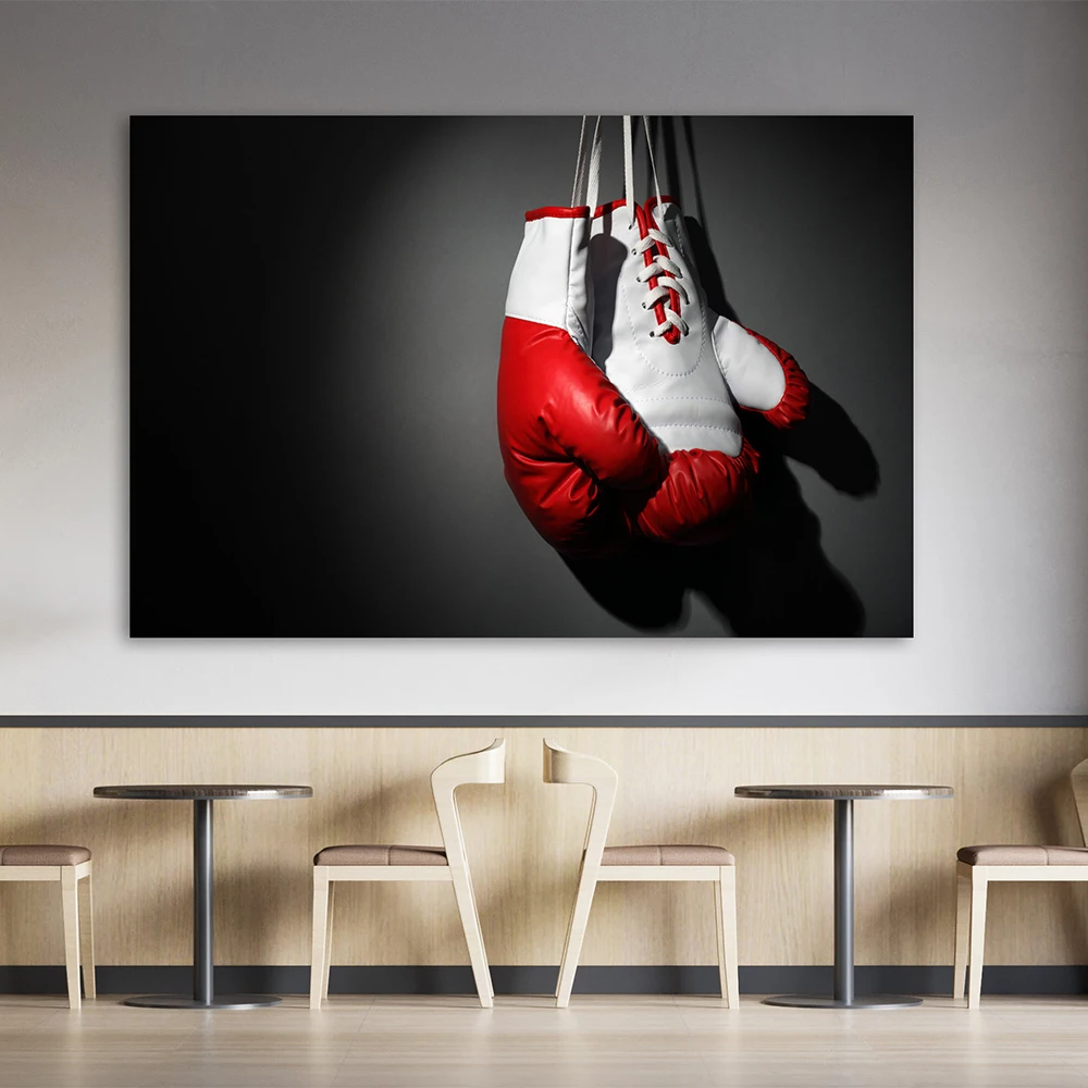 

Boxing Gloves Posters Minimalist Huge Print Motivational Wall Art Picture Canvas Painting Decor Box Gym Playroom Home Decoration