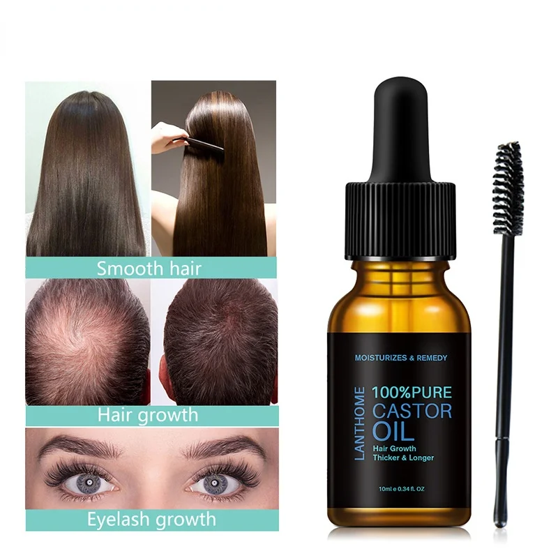 

10ml Natural Castor Oil Eyelashes Growth Essential Oil Thick Longer Nourishing Eyelashes Eyebrow Fast Liquid Eyelash Enhancer