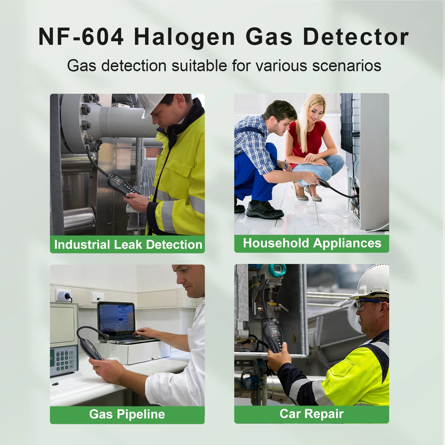 Детектор утечки хладагента NF-604, газоанализатор для систем HVAC, тестер утечек фреона 0-1000ppm, детектор R22, R134a, R410A с зондом. (art.: 3920dcc1c5474) - 3920dcc1c5474